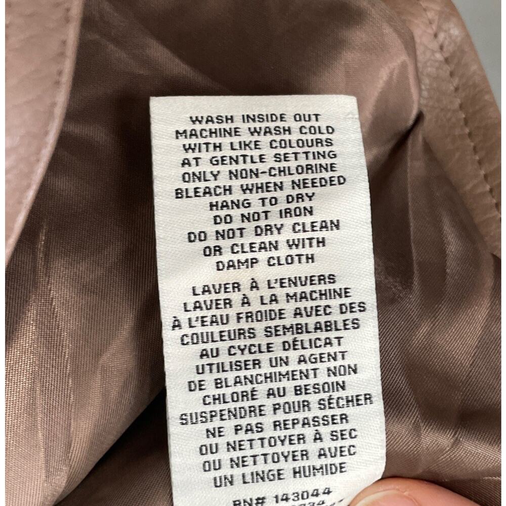 Bagatelle Collection Jacket Size XL Brown Faux Vegan Leather Moto Biker Chic NEW - Picture 10 of 14